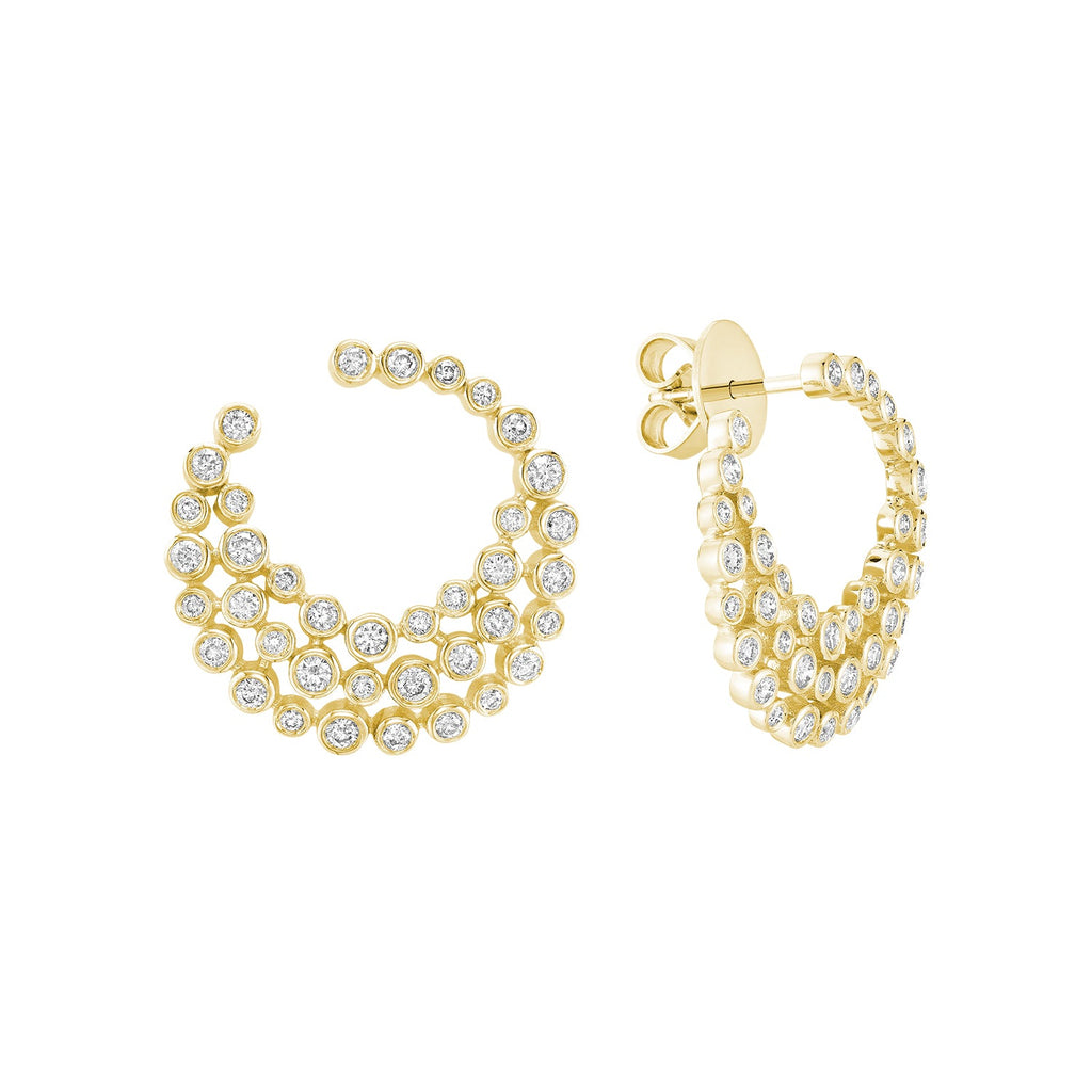 River Diamond Stud Earrings - RNB Jewellery