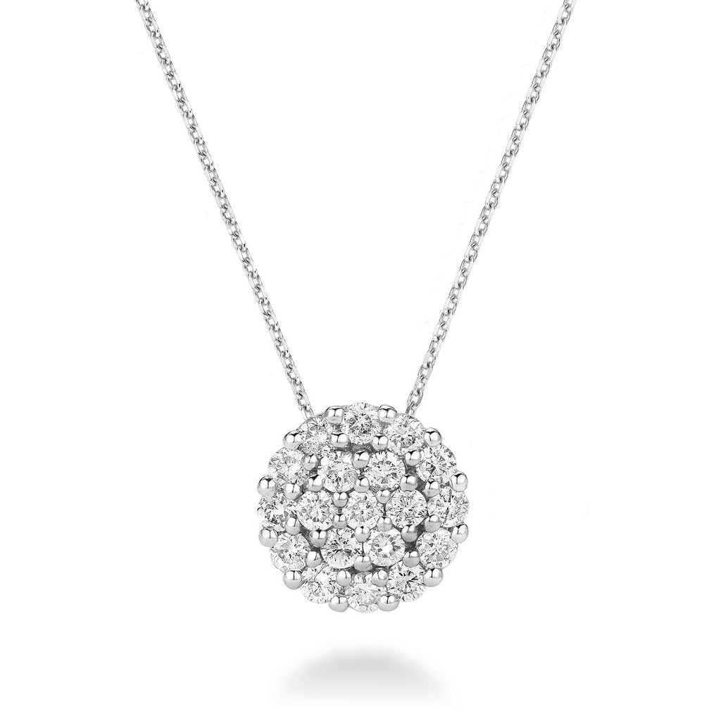 Round Pavé Diamond Pendant - RNB Jewellery