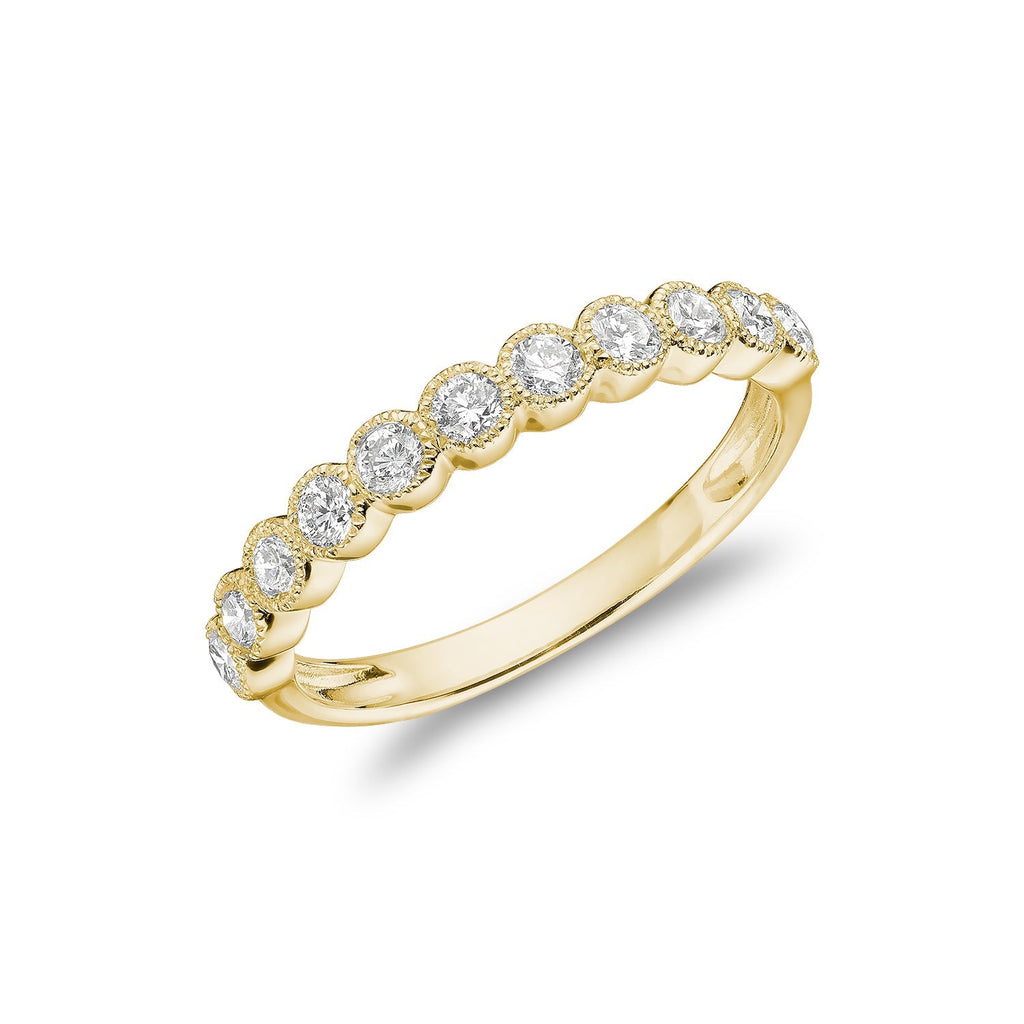 Semi Eternity Milgrain Diamond Ring - RNB Jewellery