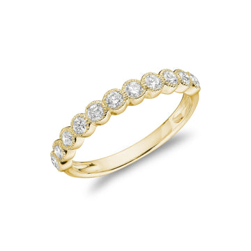 Semi Eternity Milgrain Diamond Ring - RNB Jewellery