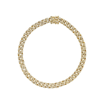 Small Diamond Cuban Link Bracelet - RNB Jewellery
