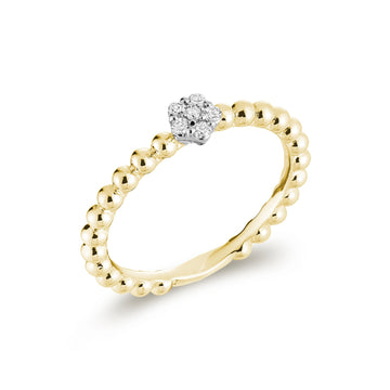 Solitaire Bead Cluster Diamond Ring - RNB Jewellery