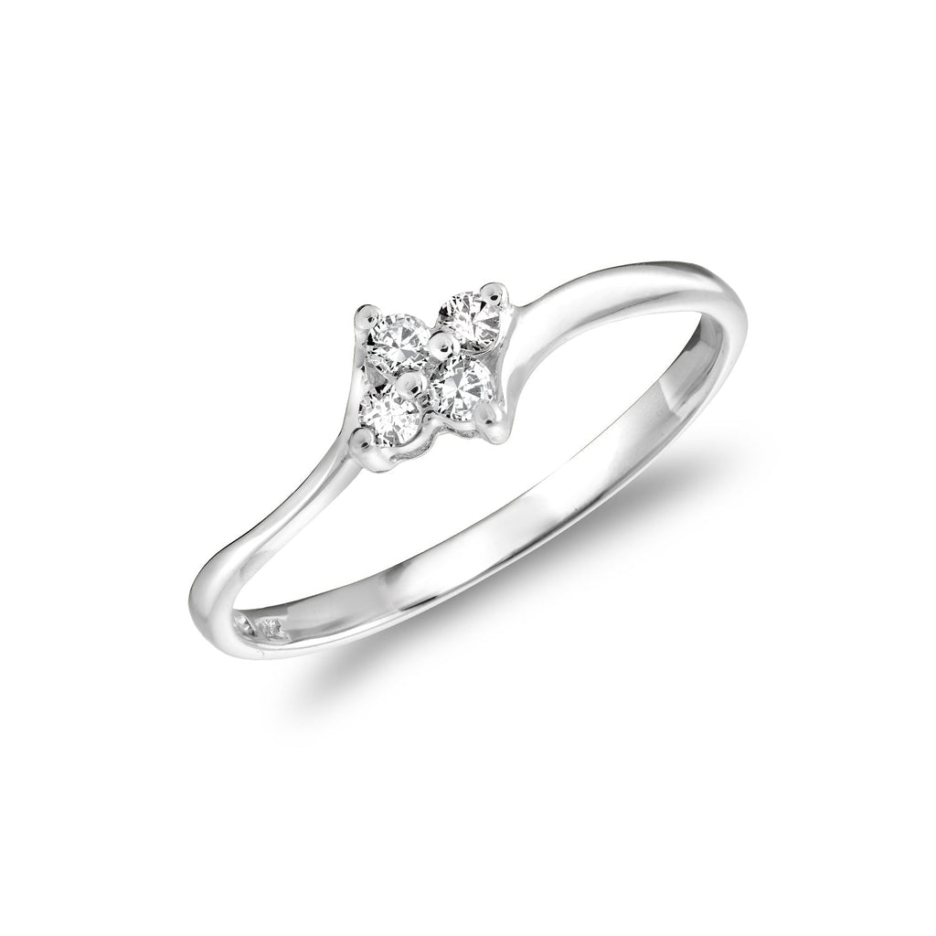 Solitaire Flower Diamond Ring - RNB Jewellery