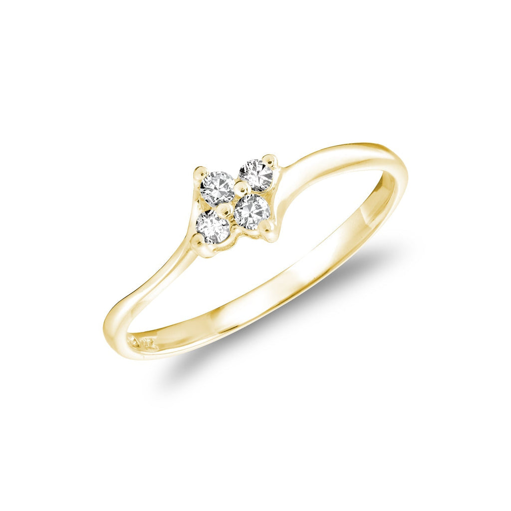 Solitaire Flower Diamond Ring - RNB Jewellery