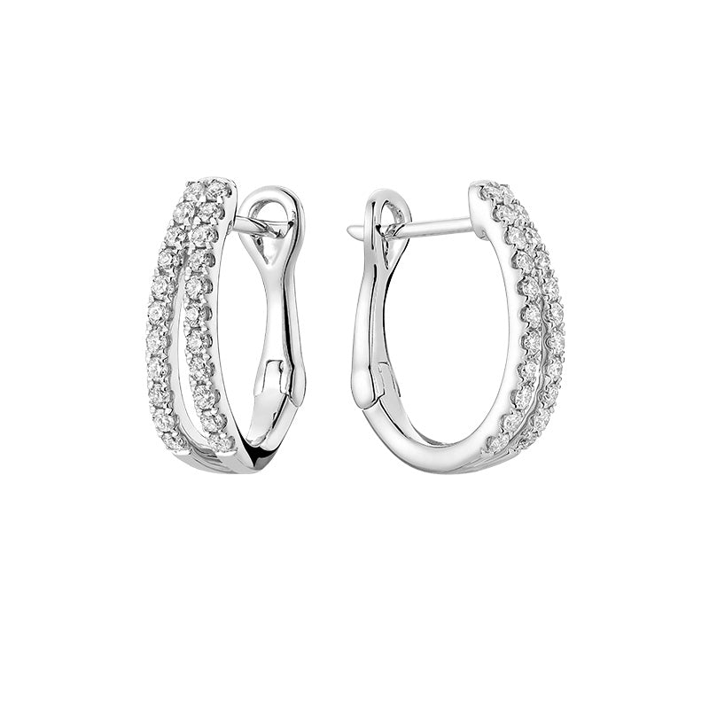 Split Huggies Diamond Earring - RNB Jewellery