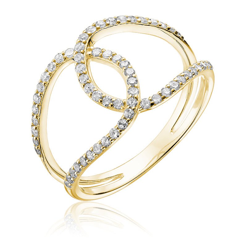 Split Shank Twist Fashion Diamond Ring - RNB Jewellery