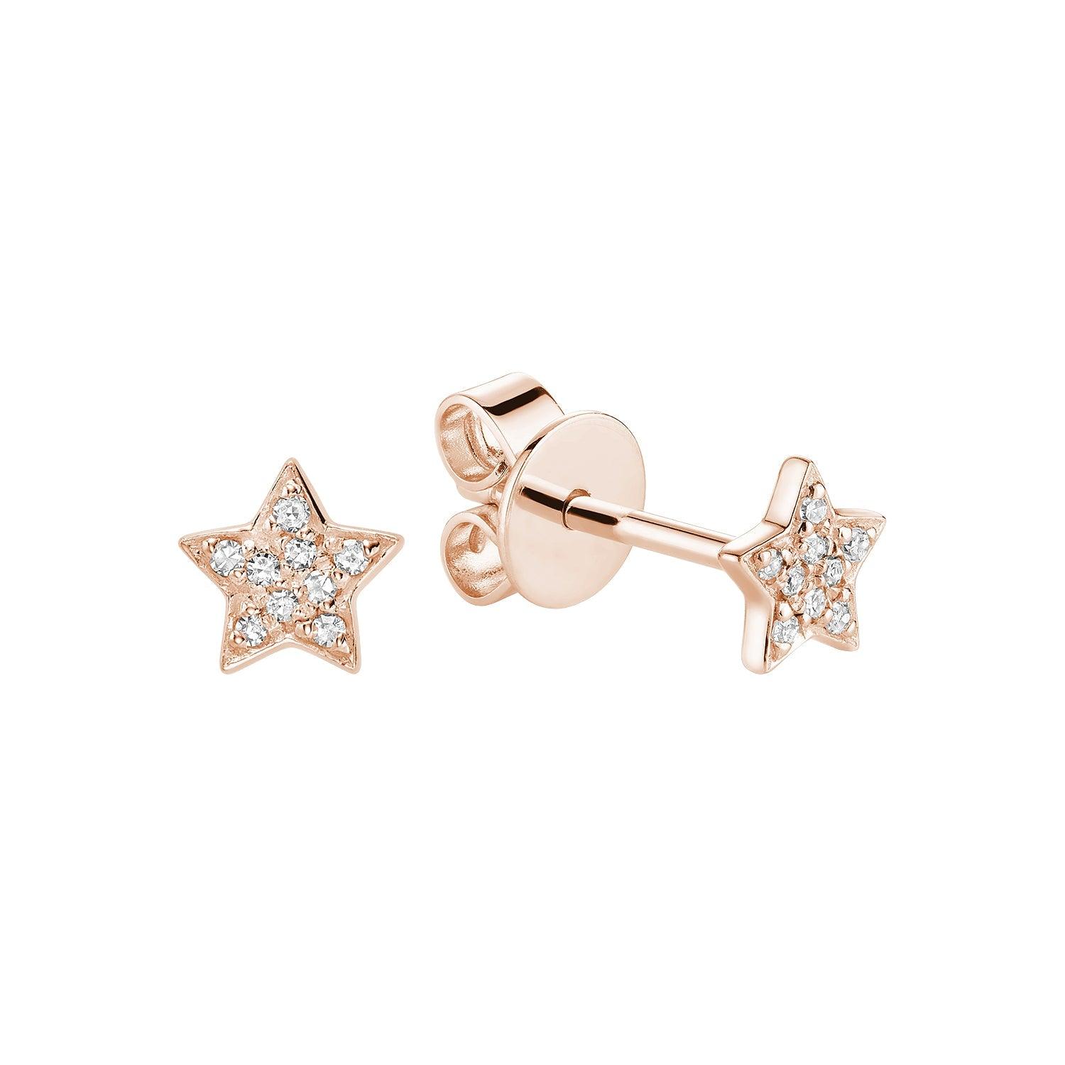 Star Diamond Stud Earrings - RNB Jewellery