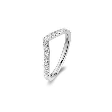 V-Shape Semi Eternity Bridal Diamond Band - RNB Jewellery