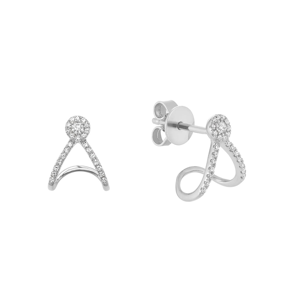 Warp Diamond Stud Earrings - RNB Jewellery