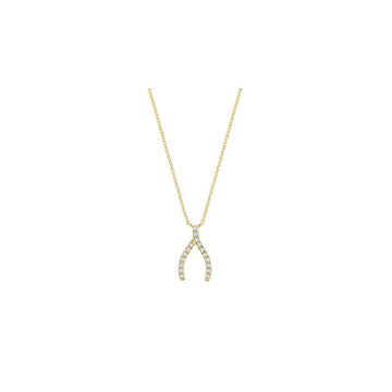 Wish Bone Diamond Necklace - RNB Jewellery